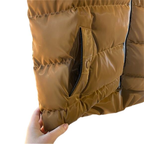 Dolcezza Sleeveless Puffer Vest XL Brown Jacket Layer - Picture 7 of 10